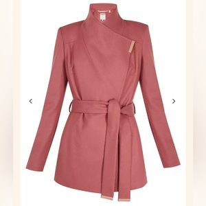 Ted Baker London Rytaa wool blend wrap coat (size 2/USA size 6)